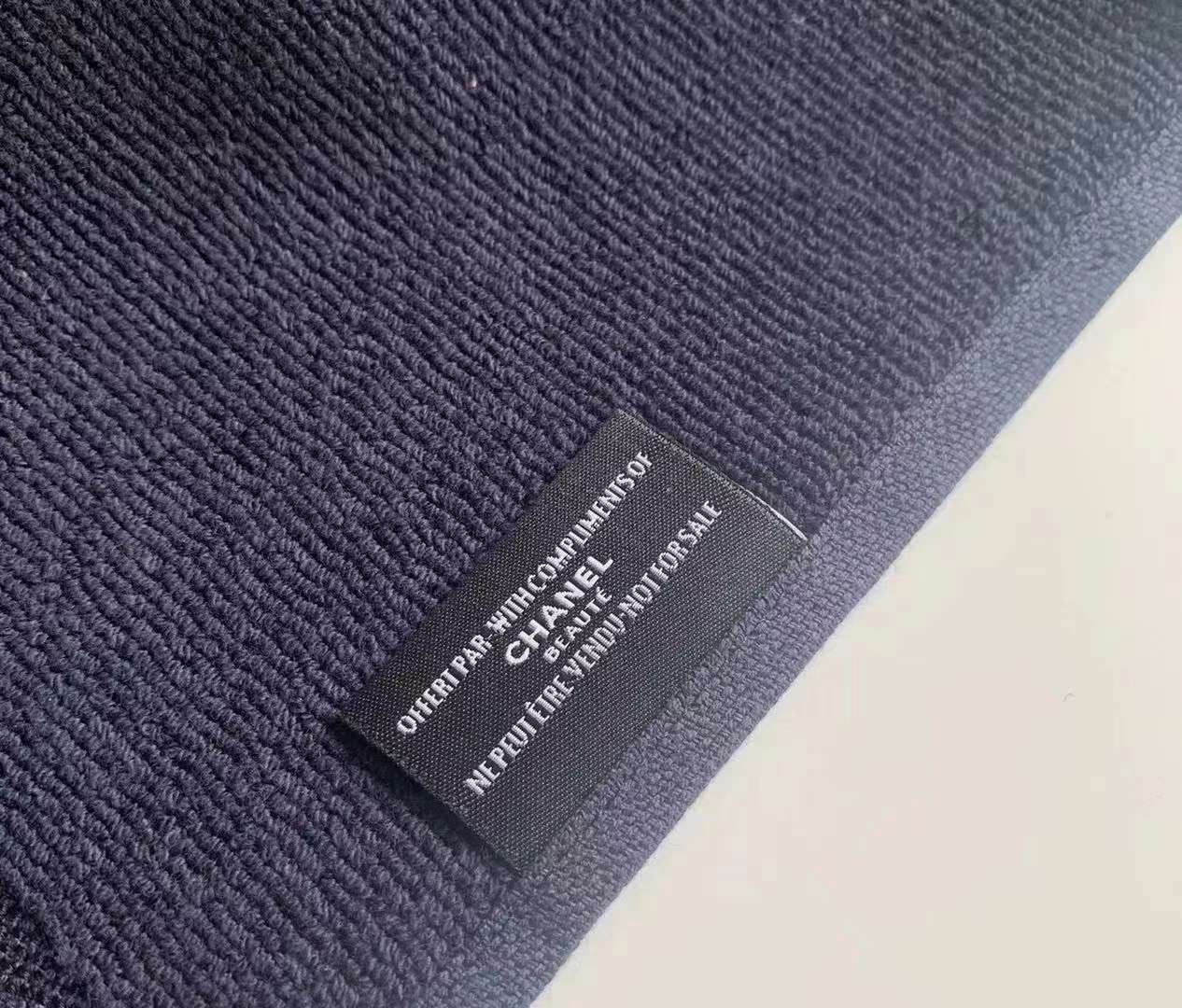 Boy De Chanel Dark Blue Large Beach Towel in Pouch Bag 188 x 102cm