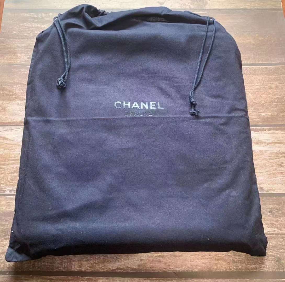 Boy De Chanel Dark Blue Large Beach Towel in Pouch Bag 188 x 102cm