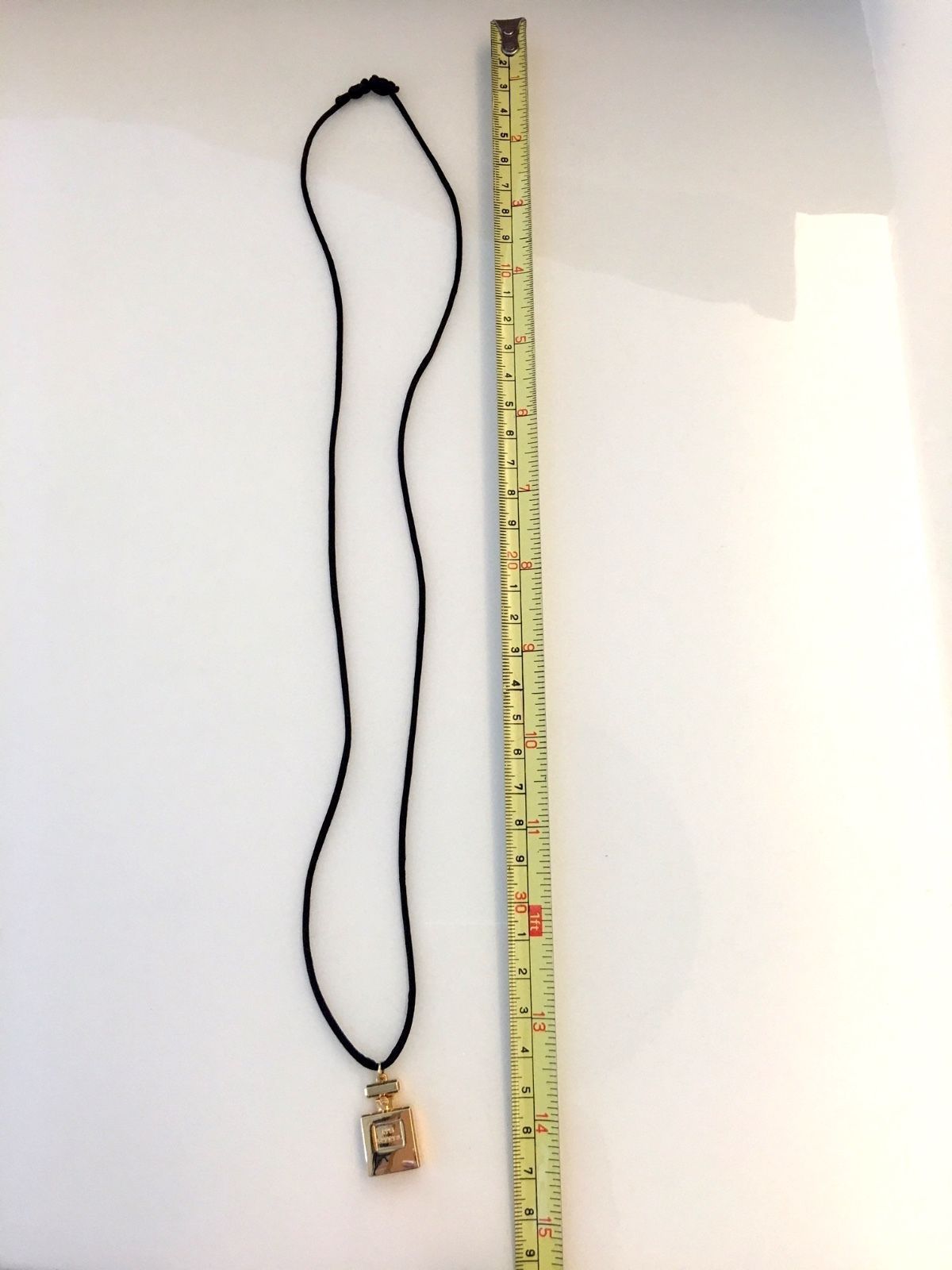 Chanel No. 5 Perfume Bottel Pendant Luxuries Leather String Necklace