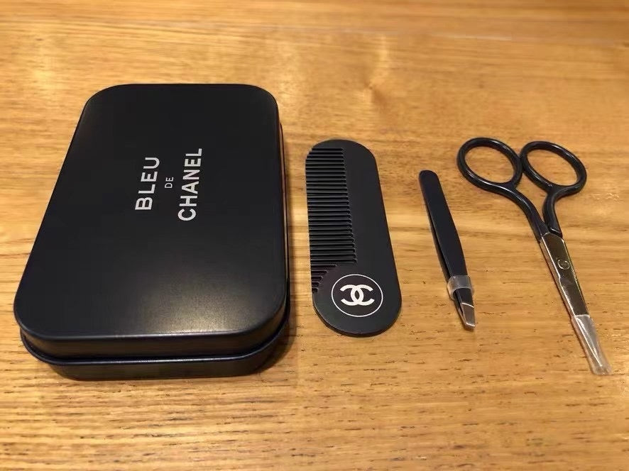 Bleu De Chanel scissors tweezers comb set of 3 pcs in case NEW VIP GIFT