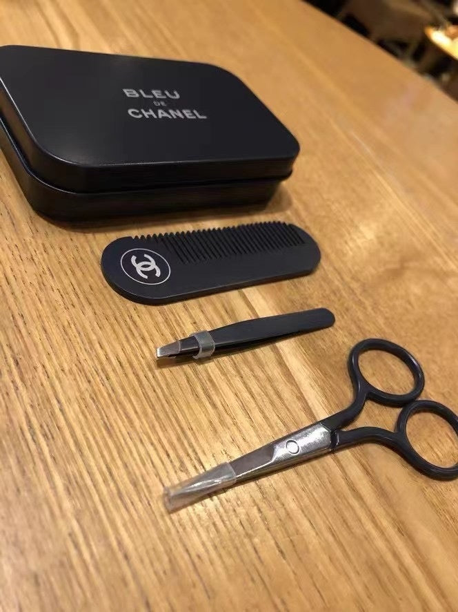 Bleu De Chanel scissors tweezers comb set of 3 pcs in case NEW VIP GIFT