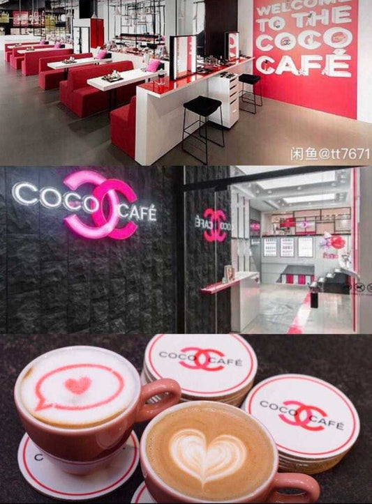 Chanel coco cafe coasters x 2pcs