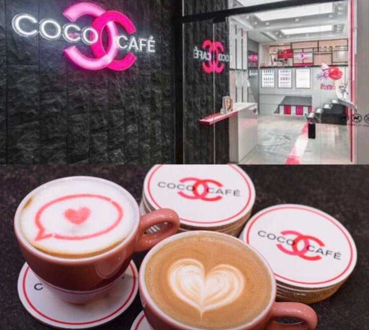 Chanel coco cafe coasters x 2pcs