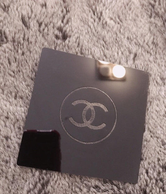 Chanel black acrylic Coasters VIP Gift Drink Coasters x 1 pc