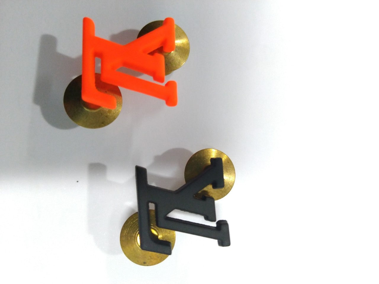 Louis Vuitton Virgil Abloh LV Initial Pin Orange