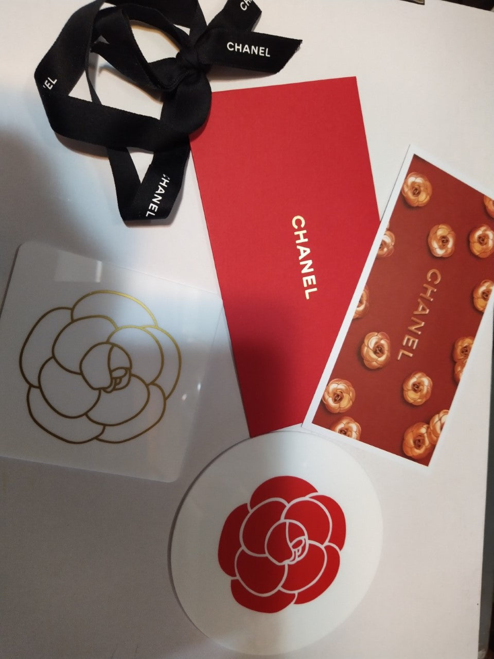 Chanel Camellia Acrylic Coasters set of 2pcs