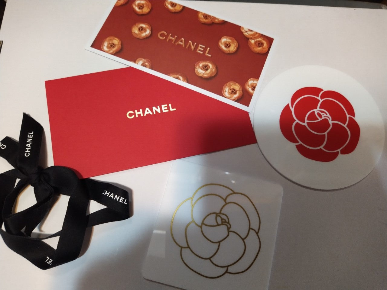 Chanel Camellia Acrylic Coasters set of 2pcs