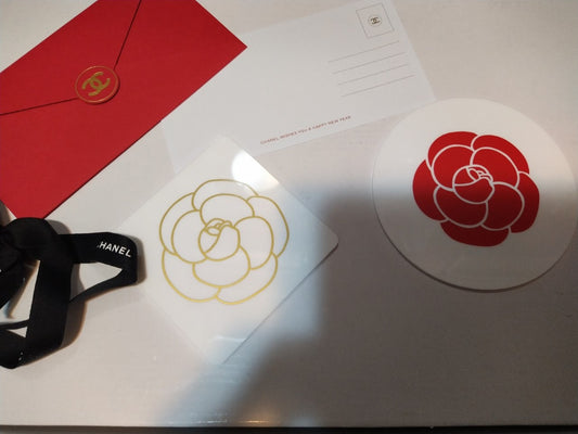 Chanel Camellia Acrylic Coasters set of 2pcs