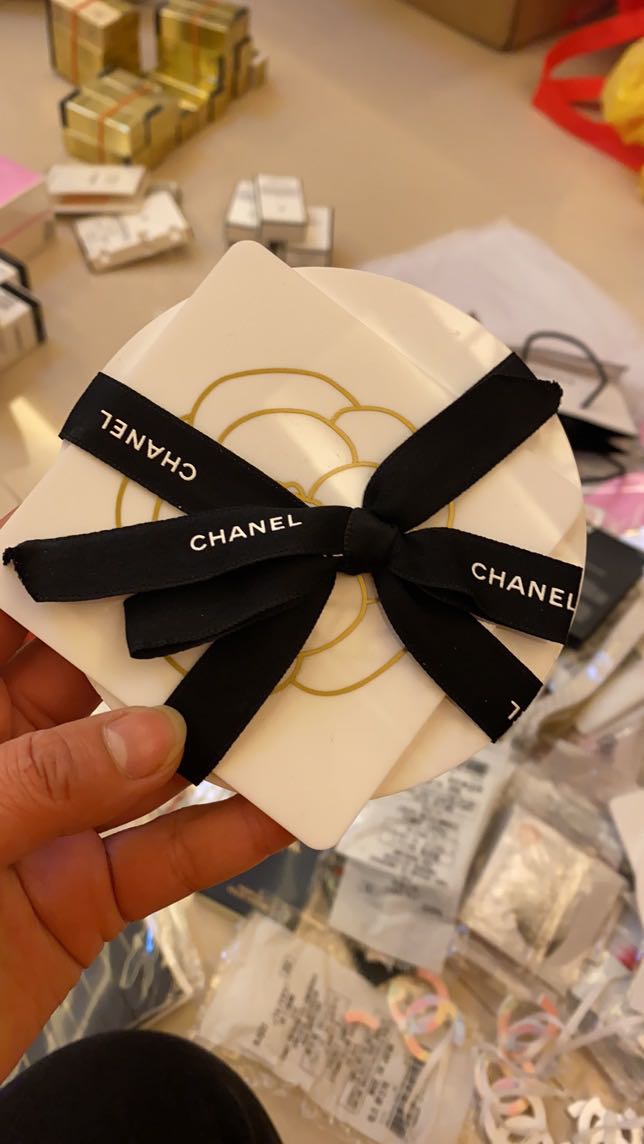 Chanel Camellia Acrylic Coasters set of 2pcs